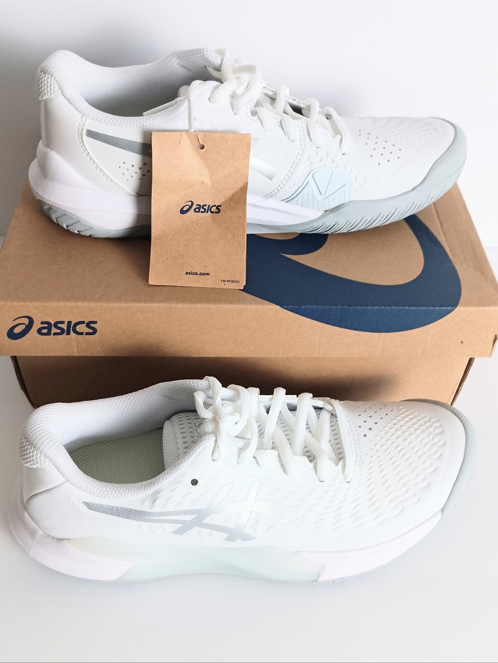 ASICS Women Gel Challenger 14 Tennis Shoes/ Sneakers In White/Pure Silver